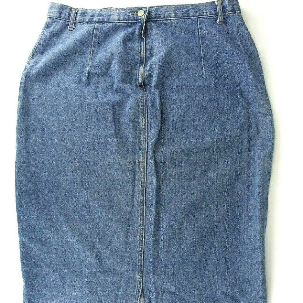 Stanley Morgan Womens Vintage Long Denim Skirt